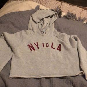 A cropped hoodie